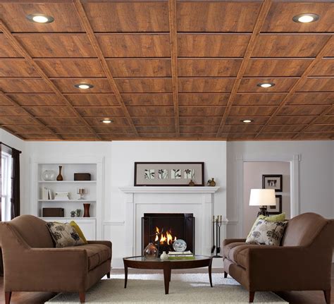 drop ceiling wood planks